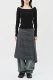 (W) Rier Checked Wool Skirt