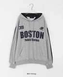 Denna Boston Lettering Color Matching Hoodie