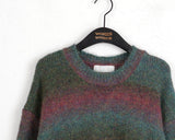 [UNISEX Wool 20] Tums Gradation Stripe Mohair Knit