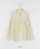 Lisons Summer Color See-through Long Sleeve Shirt