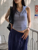 Peer Halter Sleeveless Hoodie