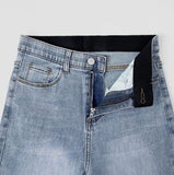 Summer cooling inner banding semi bootcut span denim pants