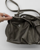 washing pocket side zipper shoulder bag