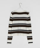 Nellady Stripe Round Crop Cardigan