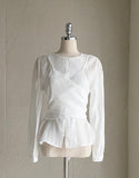 Mito Shirred Layered Wrap Blouse