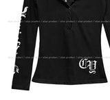 Pinter Grunge Snap Button Slim Hoodie