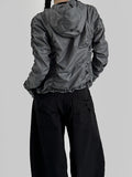 Shirring cap hood nylon jumper