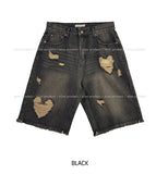 Heart Destroyed Bermuda Pants