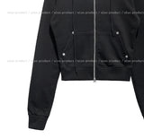 Caro Stud Slim Fit Two Way Hooded Zip-Up