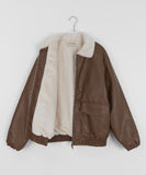 Rikkoi Mink Collar Two-Way Leather Jumper