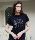Dear Bloom Crop Short Sleeve Tee