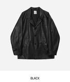 Jerome Single Leather Half Coat