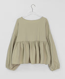 Monedi Shirring Round Blouse