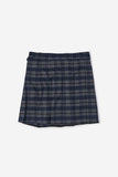 Tartan check frill wrap skirt