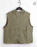 Vasen nylon rusting rivet windbreaker hooded vest