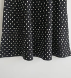 Lua Dot Knit Banding Flare Skirt