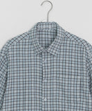 Lupin Summer Seersucker Check Over Short Sleeve Shirt