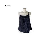 Dough Dot Frill Button Sleeveless