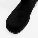 Demin Belt Suede Boots