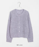 Cowzen Mix Color Round Knit Cardigan