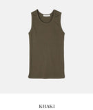 [1+1] basic muscle fit ribbed tank top