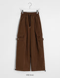 Chesiken Nylon Cargo Wide Pants