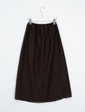 Navel Chiffon Banding Maxi Skirt