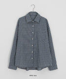 [unisex] Tend Check Over Long Sleeve Shirt