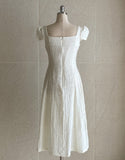 Bavia Ribbon Puff Flare One Piece