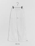 Rebom Lace Nylon Banding Wide Pants