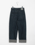 Intude Check Roll-Up Denim Pants