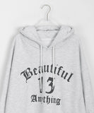 Isoned Pigment Lettering Over Hoodie