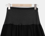 June Stripe Color Banding Tiered Skirt