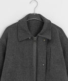 Flky Collar Quilted Half Coat