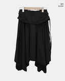 Kira Unbalanced Flare Shirring Skirt