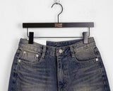 Cellne Washed Denim Long Wide Pants