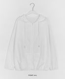 Langsyu Stripe Seersucker Hood Zip-Up