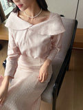 Verna See-Through Big Collar Blouse