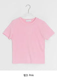 Kayari Color Basic Layered Crop Short Sleeve Tee