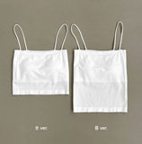 [With Cup] Four Seasons Square Neck String Sleeveless
