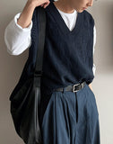 block knitted vest