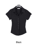 Soft Collar Button T-Shirt