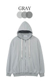 Waffle hood zip-up