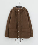 Harvey Corduroy Quilted Hood Jumper