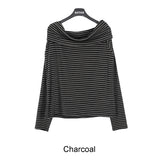 Eldon Shoulder Button Stripe T-Shirt