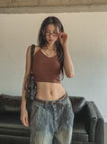 Roa strap ribbed sleeveless