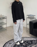 Rattie Damage Ribbed Knit Long Sleeve