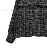 Diruin Tweed Damage Crop Shirt Jacket