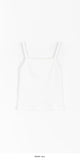 Color Slim Cropped Ribbed String Sleeveless
