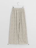 [BAONHAUS] Linfus Flower Corduroy Banding Balloon Wide Pants